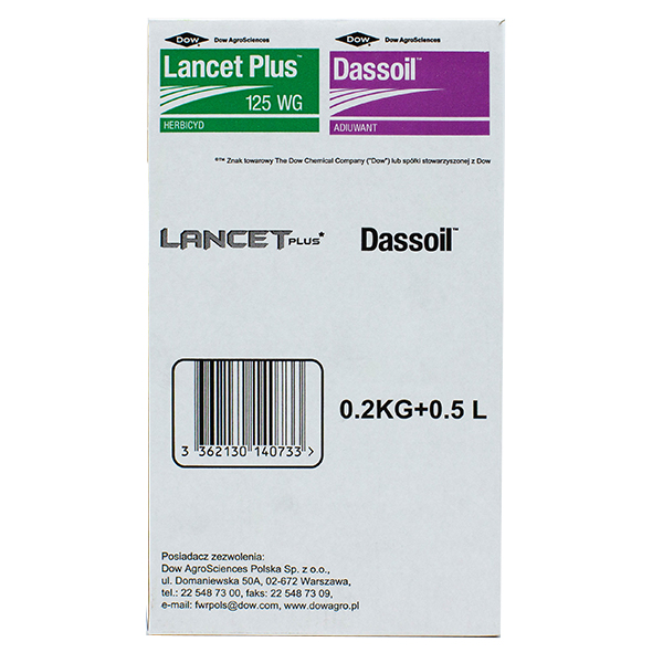 LANCET PLUS 125W 0,2KG +DASSOIL 0,5L 1HA