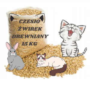 Żwirek Drewniany Dla Kota Królika Świnki 15KG JASNY Naturalny