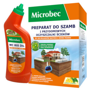 Preparat do szamb oraz przydomowych oczyszczalni ścieków Microbec Ultra + żel Gratis